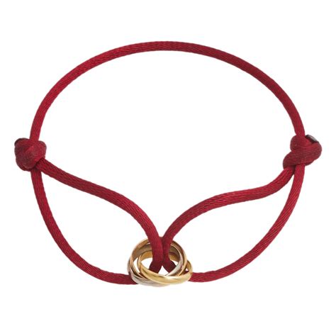 cartier silk cord bracelet|trinity bracelet by Cartier red.